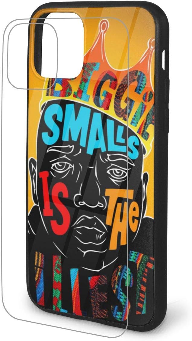 LJPJQKPYF Biggie Smalls Phone TPU Glass Phone Case,Phone 11 Case,Phone 11 Pro Case,Phone 11 Pro Max Case, Fall-Proof Cute