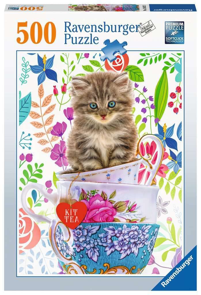 Ravensburger Teacup Kitty 500pc Jigsaw Puzzle