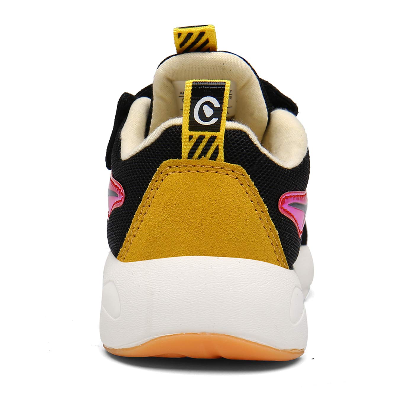 KELYR Kids Running Shoes Boys Tennis Sneakers for Athletic Outdoor Rubber-Sole Slip Resistant Black