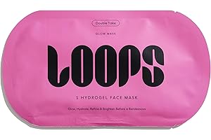 LOOPS DOUBLE TAKE - Glow Hydrogel Face Mask - Calms and Soothes Skin’s Surface - Helps Refine Pores and Brighten for a Flawless Face - Leaves You Glowing and Luminous - For All Skin Types - 1 Pc