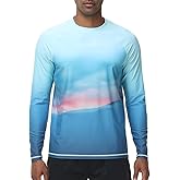 VAYAGER Men's Swim Shirts UPF 50+ Rash Guard Long Sleeve Quick Dry T-Shirt Loose Fit Water Fishing UV Protection Shirts