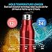 Landnics Stainless Steel Water Bottle, 25oz Vacuum Insulated Sports Water Bottle, Double Wall Leak-Proof Flask Bottle Keep 24hrs Cold/12hrs Hot, BPA Free, Red