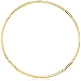 Ross-Simons Italian 4mm 18kt Gold Over Sterling Omega Necklace