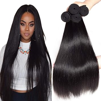Sojoy 10a Brazilian Virgin Hair Straight 4 Bundles Brazilian Human