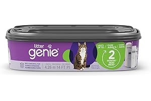 Litter Genie Refill Bags | Standard 1-Pack, 14 ft | Compatible with Litter Genie & LitterLocker Pails | Up to 2 Months of Sup