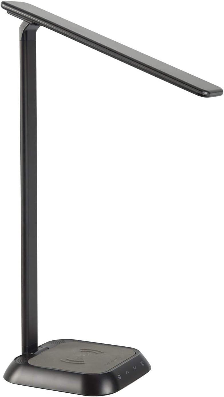 Vari LED Task Lamp + Wireless Charger - Desk Light with 4 Color Settings - (Black)