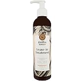 Griffin Remedy Leave-In Conditioner Treatment-Lightweight Moisture Formula to Smooth Frizz and Add Shine For All Hair Types-All Natural, Sulfate Free, Paraben Free, 8 fl oz