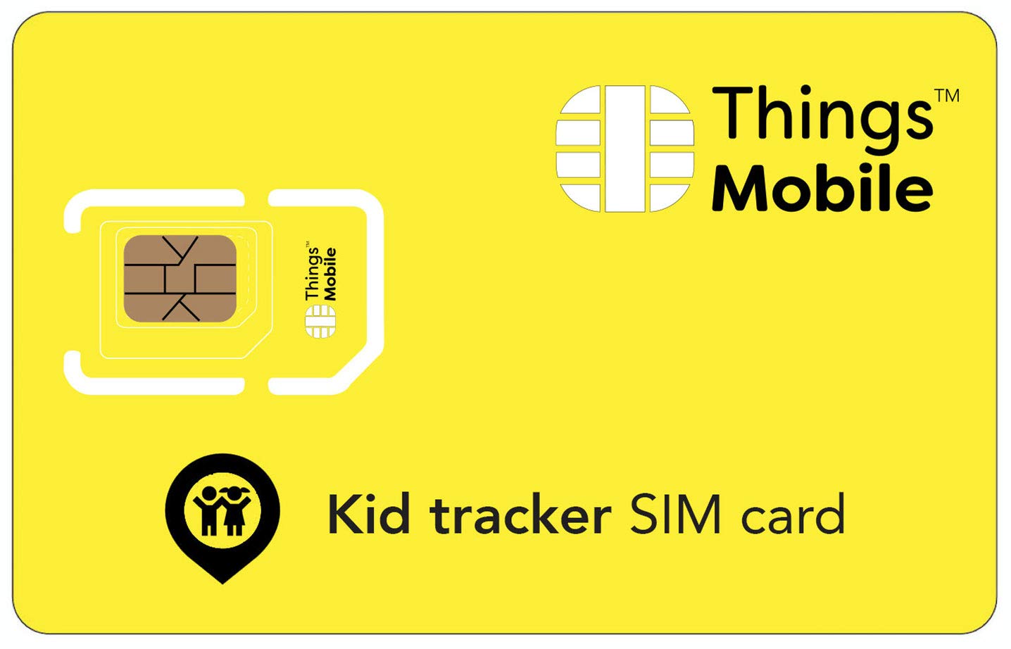 SIM Card for Kids SMARTWATCH - Things Mobile - Global Coverage, Multi-Operator GSM/2G/3G/4G LTE Network, No Fixed Costs, No Expiration Date, Competitive Rates. €15 Credit Included + Free €1 Credit