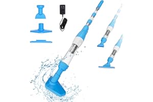 YSMJ 3 in 1 Cordless Rechargeable Pool Vacuum, Over 100 Mins Running Time, Handheld Pool Cleaner Ideal for Spas, Hot Tubs and Small Pools for Sand and Debris Blue