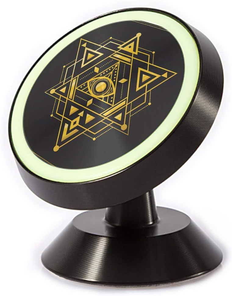 Tinmun Magnetic Phone Car Mount, Sacred Geometry Symbol Star Eye Universal Car Phone Holder for Dashboard