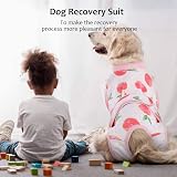 Kuoser Dog Surgery Recovery Suit Soft Cotton Spandex Peach M view 7