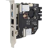 Geekworm KVM-A8 PCIe Version KVM Over IP kit for Raspberry Pi 4 Model B | Support KVM V3 PoE ATX Video CSI (Unassembled and Not Include Raspberry Pi 4/SD Card/Power Adapter)