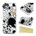 Galaxy S8 Case,Samsung Galaxy S8 Case 3D Handmade Bling Colorful Diamonds Champagne Flower Butterfly Shiny Sparkle Rhinestone Gems Crystal Clear Full Body Protection Hard PC Cover (Black White)