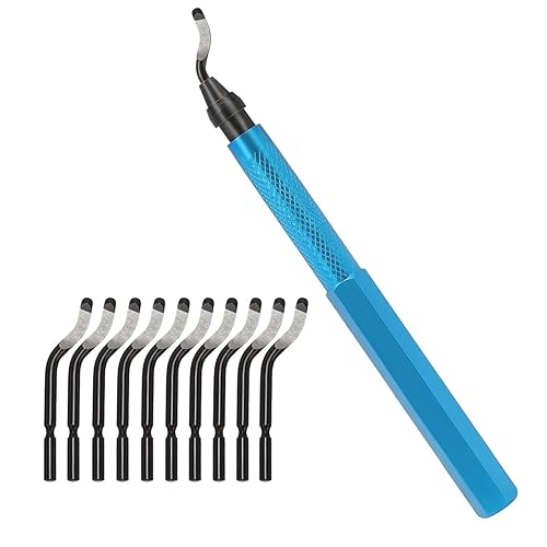 thumbnail image 2 of Copper Deburring Tool Deburring Tool Kit For 3D Printer, Deburring Cutters Set, ABS Handle Material Model Pruning Trimming 3D Printer Accessories Engineering Tools 2 of 14