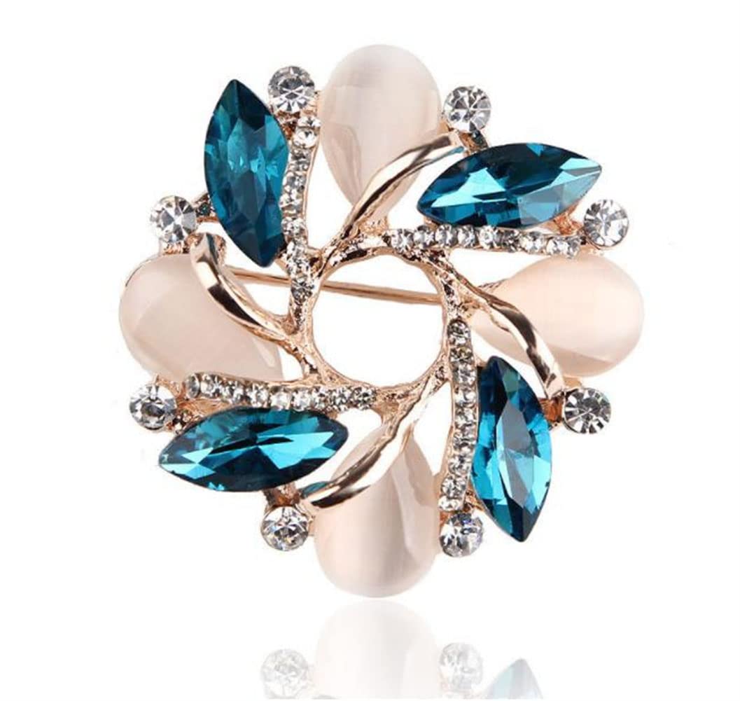 Bauhinia Brooch crystal pin Fashion Crystal Bauhinia Women Brooch For Women Clothing Dress Wedding Jewelry Accessories