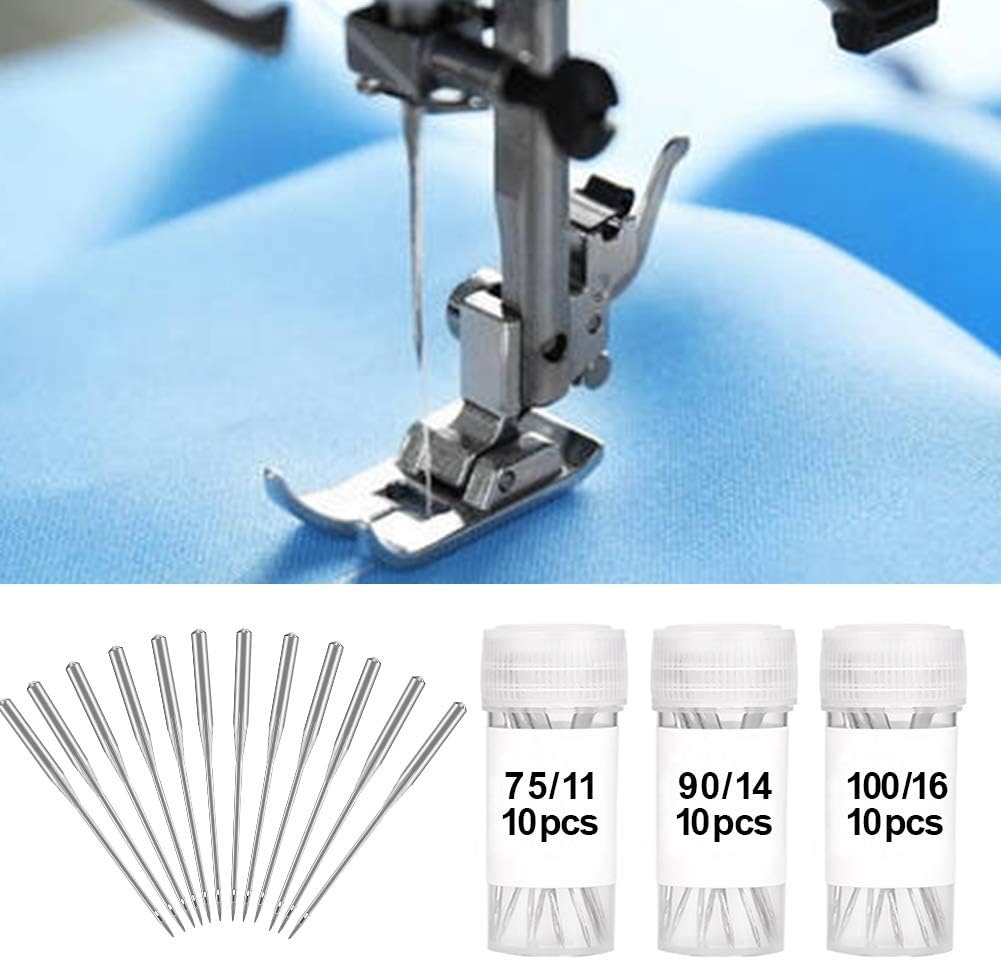 30 Pcs Sewing Machine Needles, 75/11, 90/14 and 100/16 Universal