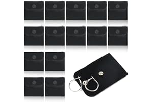 HUIANER 20PCS Velvet Jewelry Pouches with Snap Button, Small Microfiber Velvet Jewelry Bag for Storing Ring Bracelets Necklac