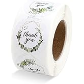 Thank You Stickers, 500Pcs Round Thank You Stickers for Small Business, 1 Inch Self-Adhesive Waterproof Labels for Orders, Handmade Goods, Greeting Cards, Gift Wraps, Gift Bags, Boxes, Envelope Seals