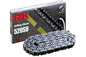 RK Racing Chain 520-SO-112 (520 Series) Steel 112 Link Traditional Street and Off-Road O-Ring Chain with Connecting Link