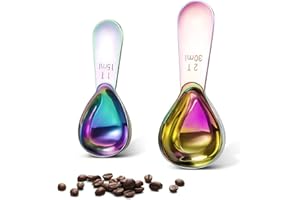 Safring Stainless steel coffee scoop 2-piece set (1 tbsp, 2 tbsp) durable Tablespoon, ergonomic measuring spoon, Suitable for