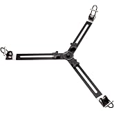 Proaim Heavy-Duty Aluminum Tripod Spreader for Twin Spiked Feet | Supports up to 400kg with telescopic arms, locking hooks, foldable design, and compatibility with twin-spiked tripods