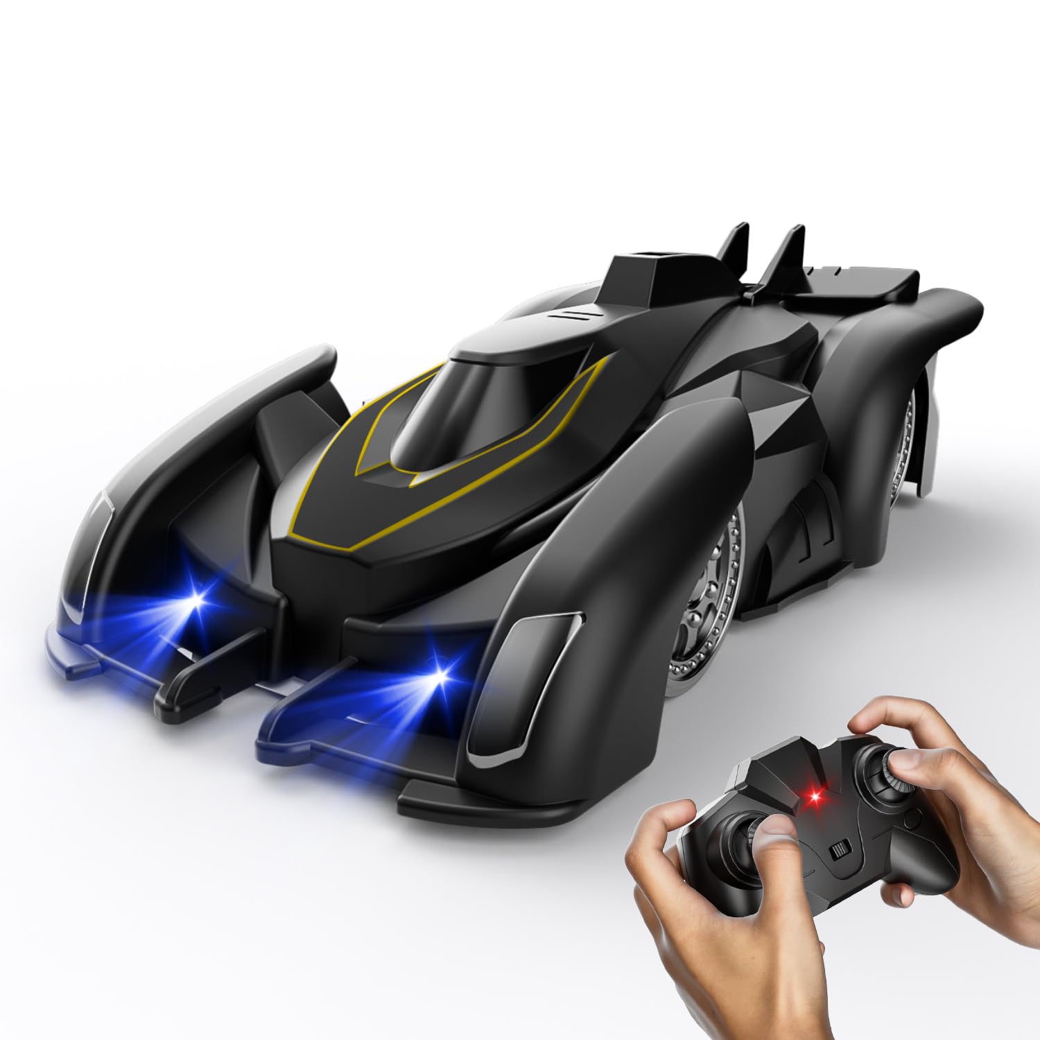 Photo 1 of AjiAoo Remote Control Wall Climbing Car, RC Stunt Car with Rechargeable Indoor Wall Toys, Kids Toys for Boys & Girls Ages 3 and up (Black)