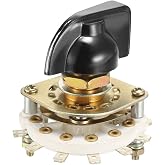 uxcell 1P6T 1 Pole 6 Position 1 Deck Rotary Switch Selector | Band Channel with Plastic Knob
