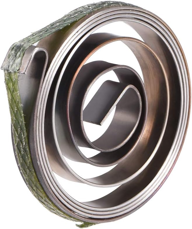 sourcing map Drill Press Spring Drill Press Quill Feed Return Coil Spring Assembly Spring Steel Chemical Blackening Finish 680mm Expand Long 36x6x0.65mm 2 Pcs - Image 3