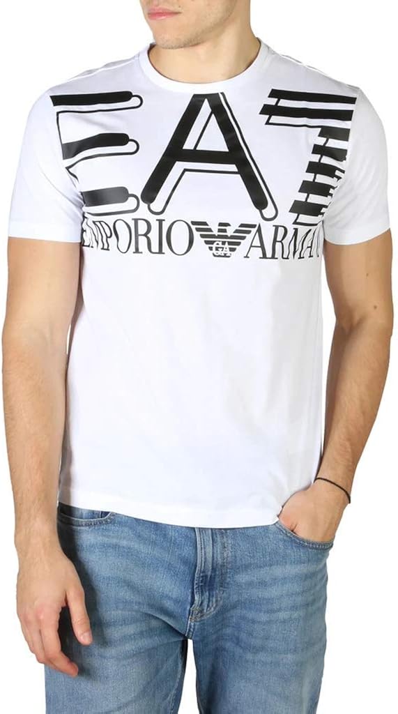 Emporio Armani EA7 Men tShirt White Amazon.co.uk Clothing