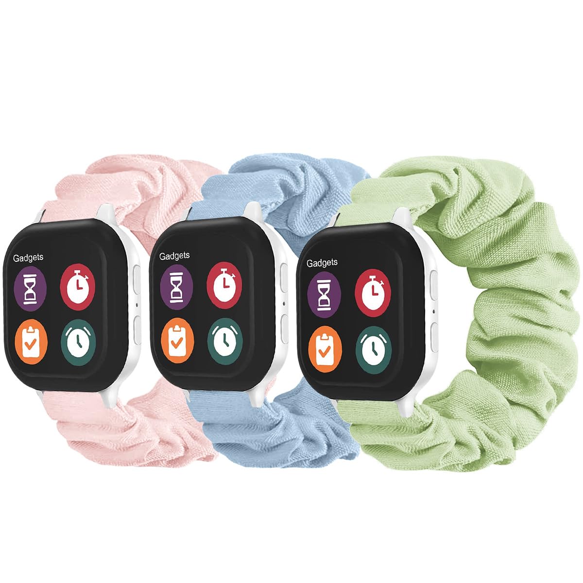 NewJourney Scrunchie Band Compatible with Bark Watch, Soft Cute Elastic Cloth Wristband for Kids
