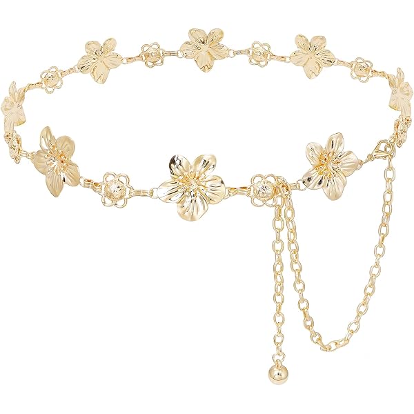Amazon.com: Simple Flower Pendant Waist Chain Belt Bikini  display picture 3