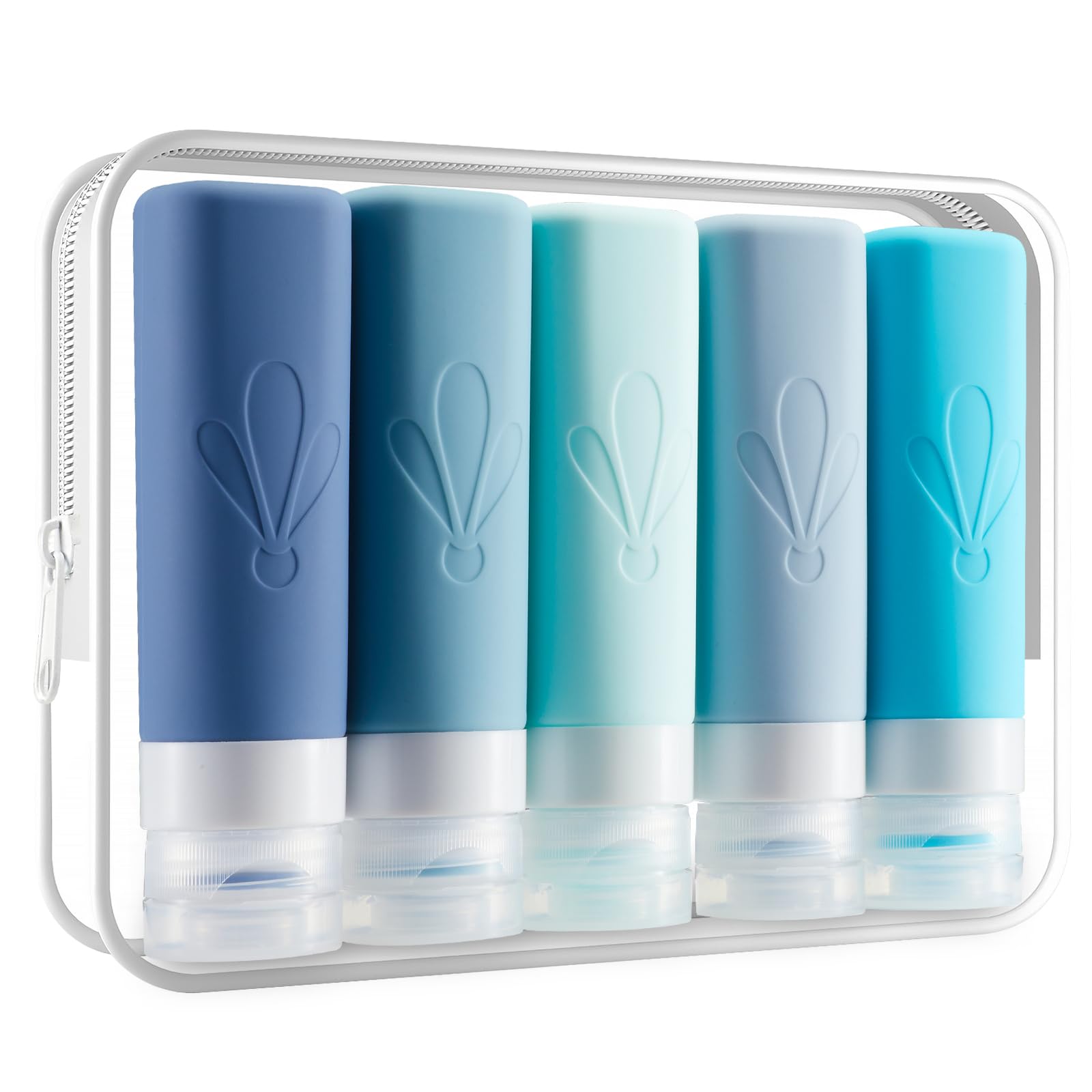 Photo 1 of INSFIT Travel Bottles for Toiletries, TSA Approved 3oz Travel Size Containers, BPA Free Leak Proof Squeezable Silicone Tubes for Shampoo Conditioner Lotion Soap with Labels