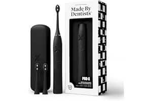 Made by Dentists PRO‑X Sonic Electric Toothbrush for Adults– Dentist‑Designed Rechargeable Toothbrush,9× More Plaque Removal, 70 Day Battery Life, USB‑C Fast Charge, 3 Modes, Travel Case & Extra Heads