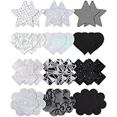 Glitters Pasties Rave Pack Nipple Covers Stickers Disposable Sticky Breast Petals Bra Set for Women Rave Outfit Party