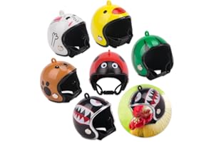 ZORZA 6Pcs Cartoon Small Pet Hard Hat Creative Mini Animal Hats Pet Costume Bonnet Fun Chicken Helmet with Adjustable Elastic Strap Safety Headwear