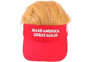 KAABEE Trump Hat 2024 Make America Great Again MAGA Hat Baseball Cap with Wig Hair Embroidered Adjustable