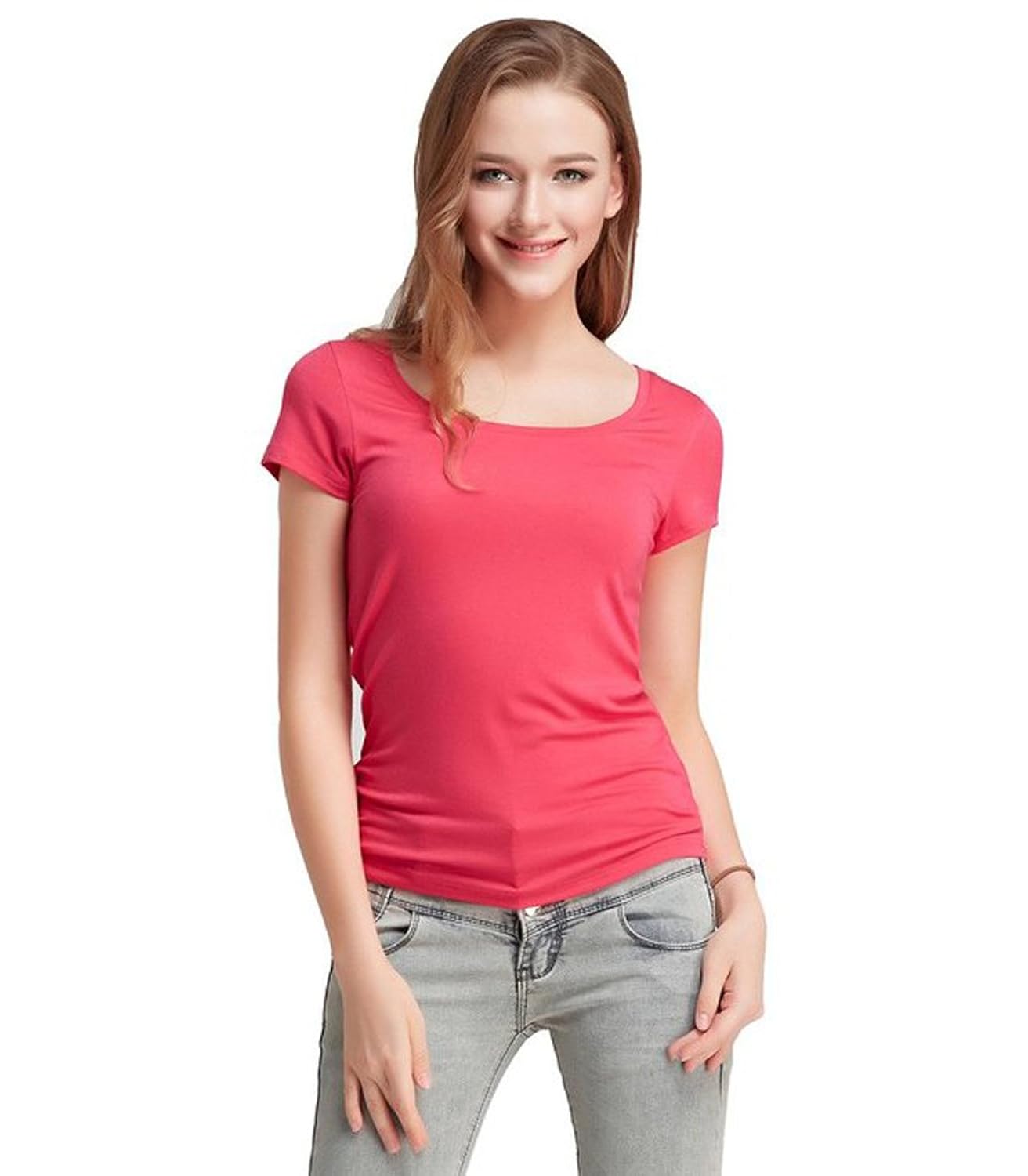 fashion line women's red short-sleeve t-shirt