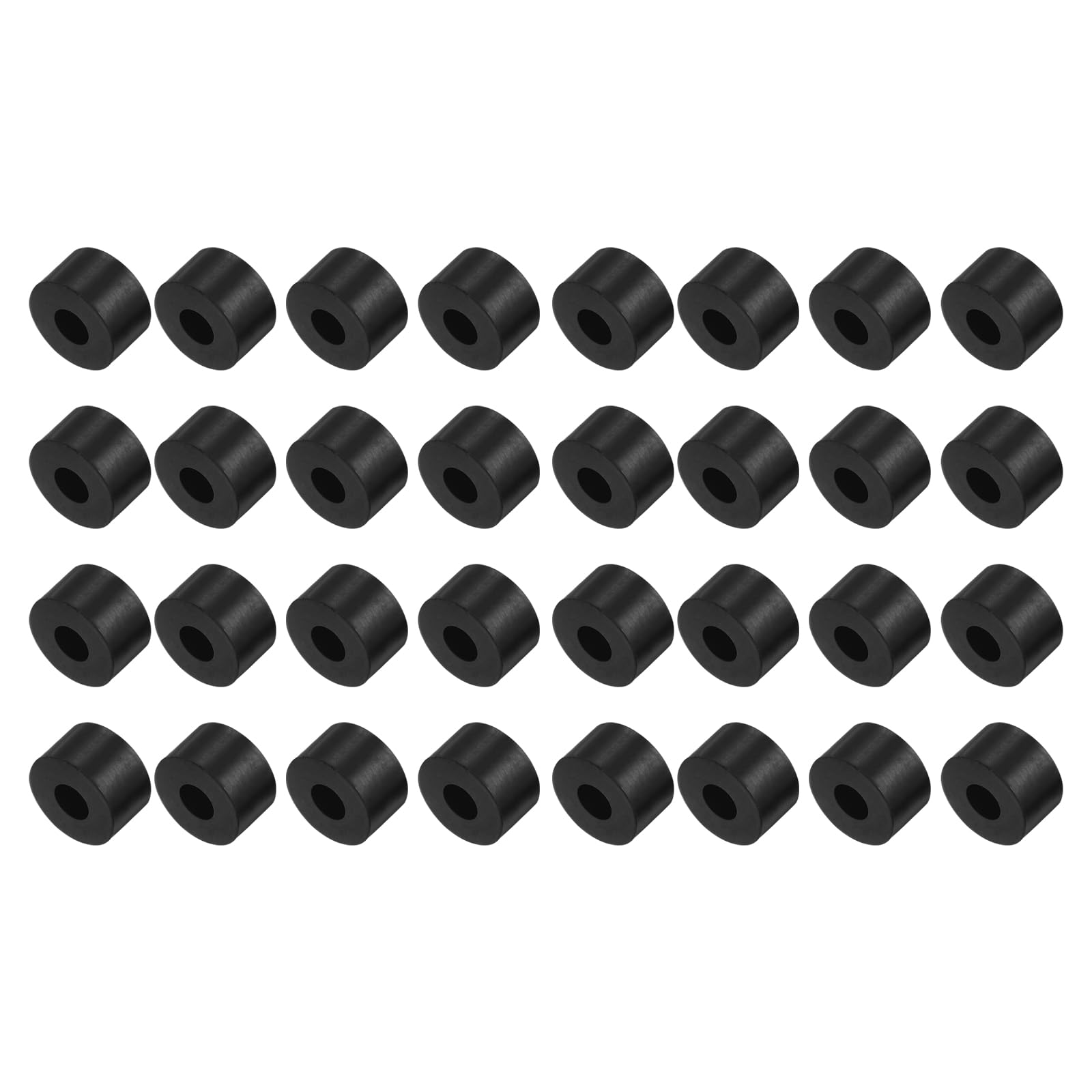 Kozelo 32pcs Rubber Spacer [10x15x25mm] Anti Vibration Isolation Pads, for Home Cars Boat Accessories, Neoprene, Black
