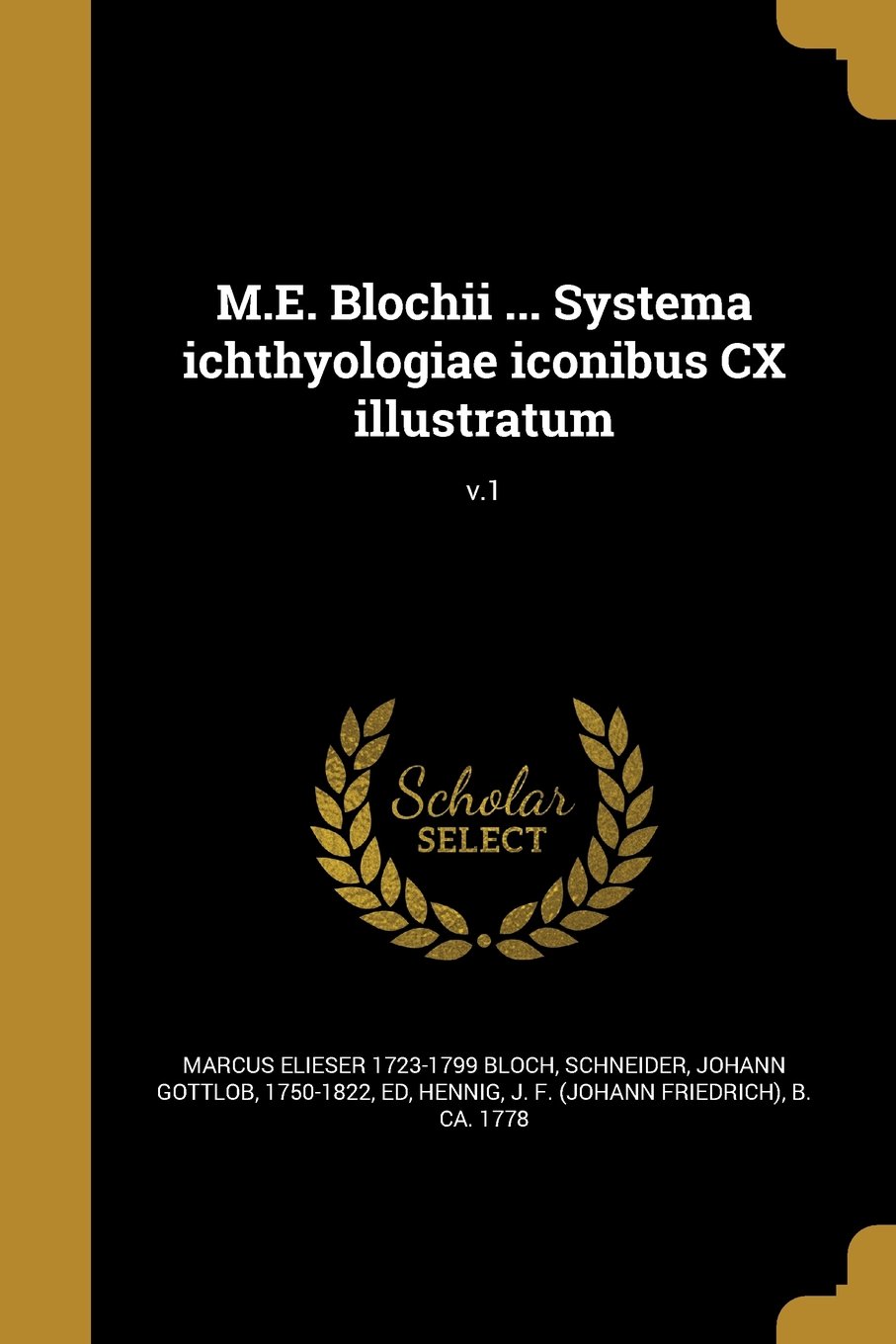 M E Blochii Systema Ichthyologiae Iconibus Cx Illustratum V 1 Latin Edition Bloch Marcus Elieser 1723 1799 Schneider Ed Johann Gottlob 1750 12 Hennig J F Johann Friedrich B Ca Amazon Com Books