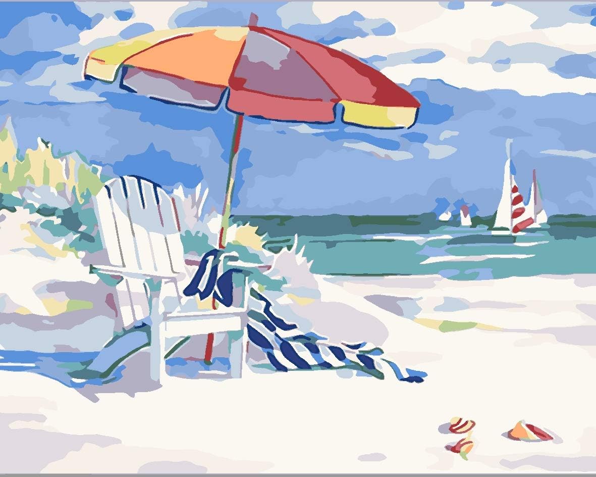 DIY Diamond Set 5D Cross Stitch Craft Beach Diamond Drawing Adult Painting kit Mosaic Diamond Craft Round Rhinestone 16``x20 '' Holiday Gift