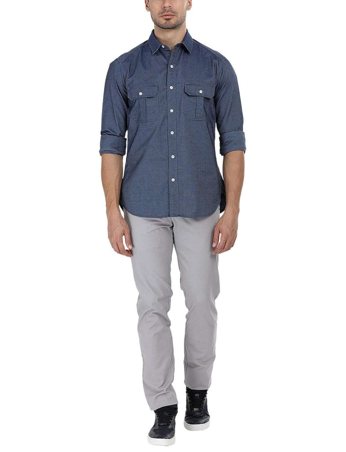 zobello men's slim fit cotton chinos