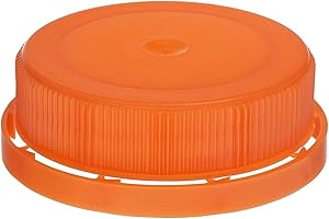 [100 PACK] 38MM Orange Tamper Evident Ratchet Caps/Lids by EcoQuality