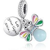 IBAGKE 925 Sterling Silver Dangle Charm Beads for Bracelets Charms DIY Jewelry birthday Gift Valentine's Day for Women (Glow In the dark friend Gift)