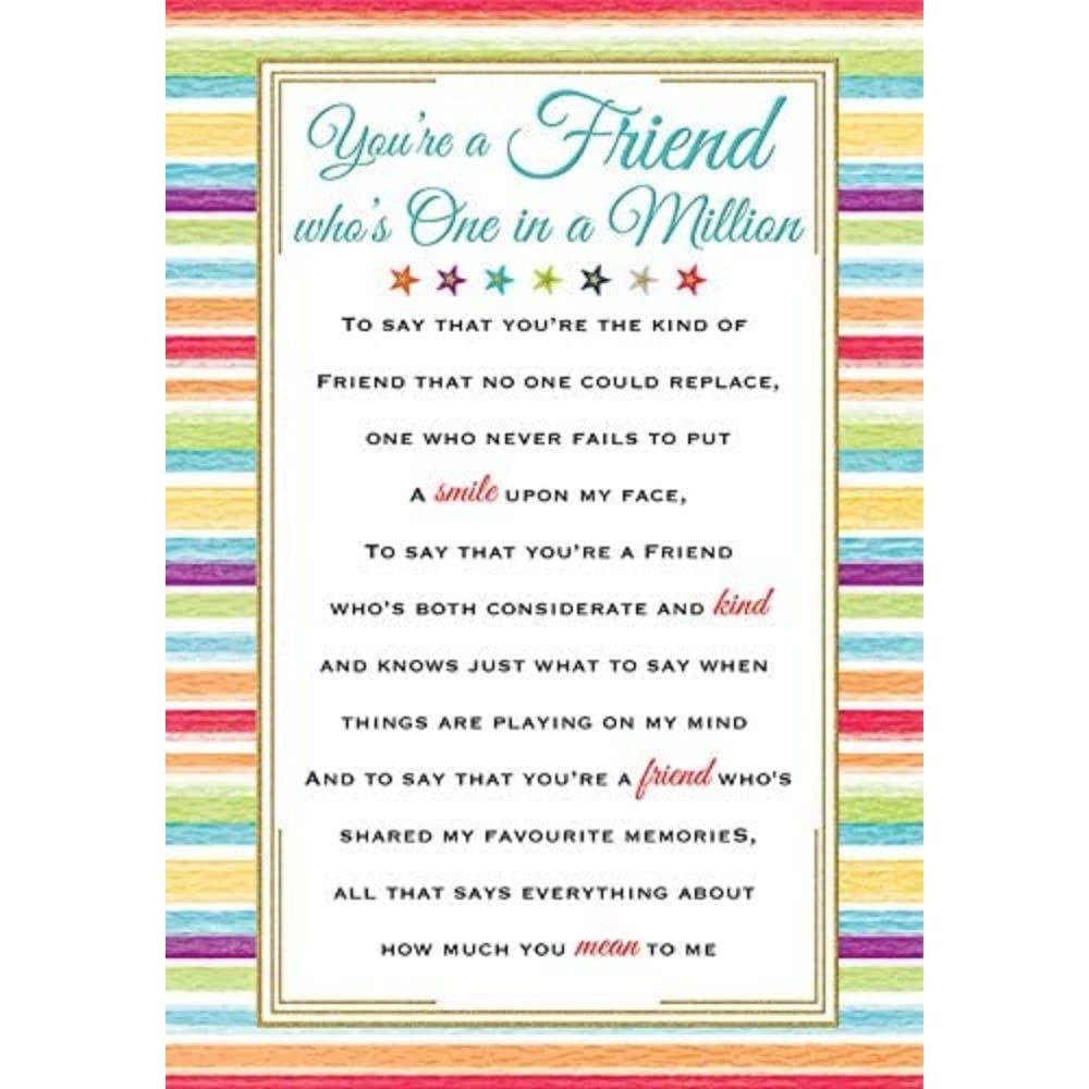 Regal Publishing Heartfelt Wishes Sentimental Birthday Card Friend - 9 x 6 inches