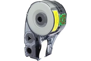 FJIAYIF Upgraded M21-500-499 Nylon Label with chip for Brady Nylon Label General ID, Wire Marking,Equipment Labeling and Lab Labeling Black-on-White for M210、M211、BMP21、BMP21-PLUS、Printers .5" W 16' L