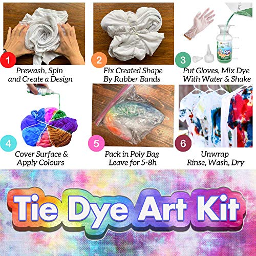 Desire Deluxe Tie Dye Kit Set of 18 Colours Ink TieDye Kits for