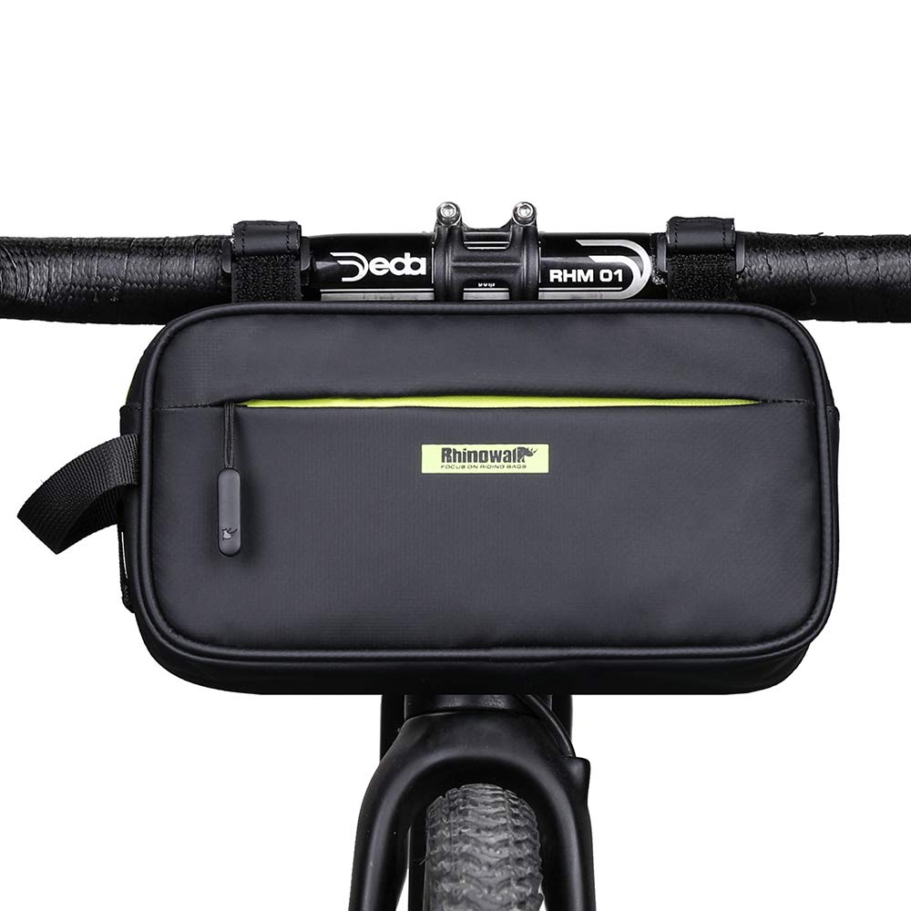 SANRUI Bike Handlebar Bag,Professional Exercise Bicycle Bag ，Multifunctional Mountain Bike Crossbar Front Bag Road Cycling Basket Professional Cycling Accessories ，Black Green