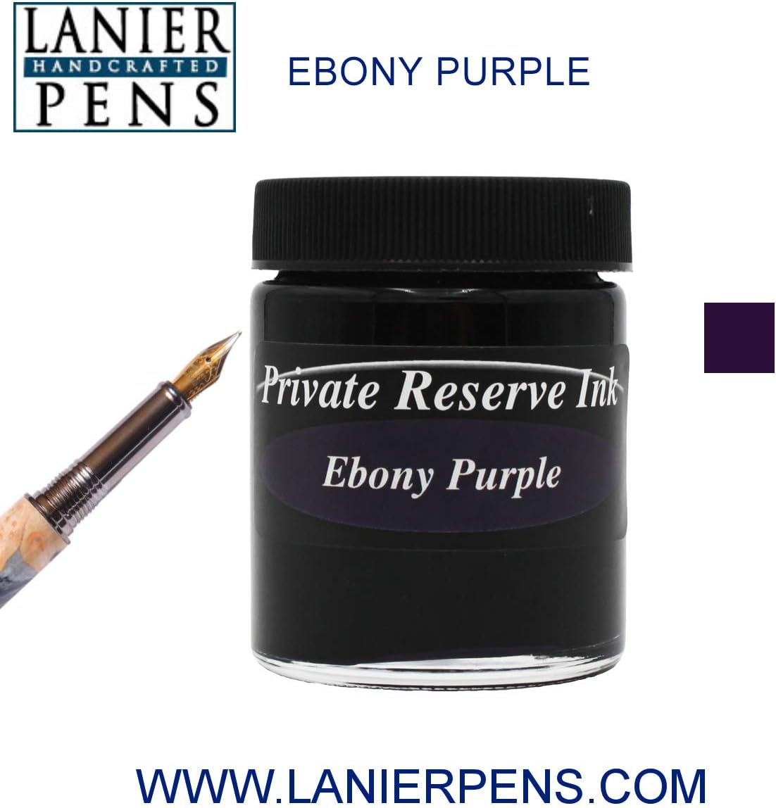 Private Reserve Ink, 60ML Ink Bottle – Ebony Purple