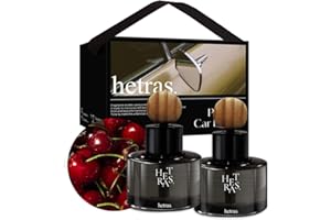 HETRAS. hetras Premium Car Diffuser Set 2.6 fl.oz. 2 Pack | Black Cherry Scent | Long-Lasting Luxury Fragrance Air Freshner Car Dash Board Perfume | Gifts for Loved One