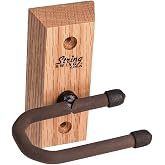 Dulcimer Hanger wall mount hanger by String Swing CC01D-O Solid Oak Hardwood Block